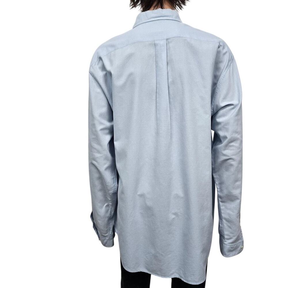 Vintage Ralph Lauren Jeans Co RL USA Flag Shirt Men XXL 2XL Long Sleeve Blue 90s - Picture 11 of 14